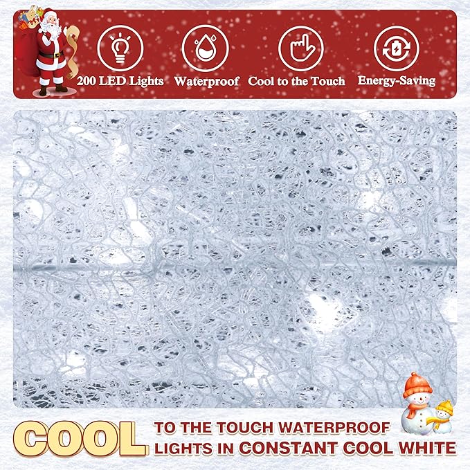 MUPATER Outdoor Christmas Decoration Lighted Deer Family Set Indoor, Christmas Holiday Yard Decor 3-Piece Set for Lawn and Home Party with Lights, Ground Stakes and Zip Ties, White