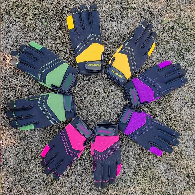 Thorn Proof&Puncture Resistant Gardening Gloves with Grip,Garden Glove for Women, Leather Yard Work Gifts