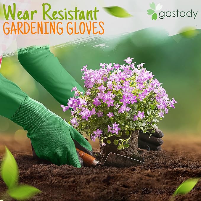 Long Sleeve Gardening Gloves Women and Men - Long Cuff Garden Gloves, Multipurpose Heavy Duty Outdoor and Indoor