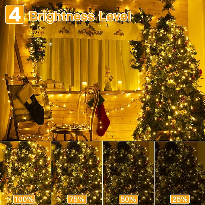 Ollny Christmas Lights, 210FT 640LED Color Changing Christmas Tree Lights with 11 Modes Remote Control, Outdoor Christmas Lights for Outside Indoor Patio Weddings Xmas Decorations