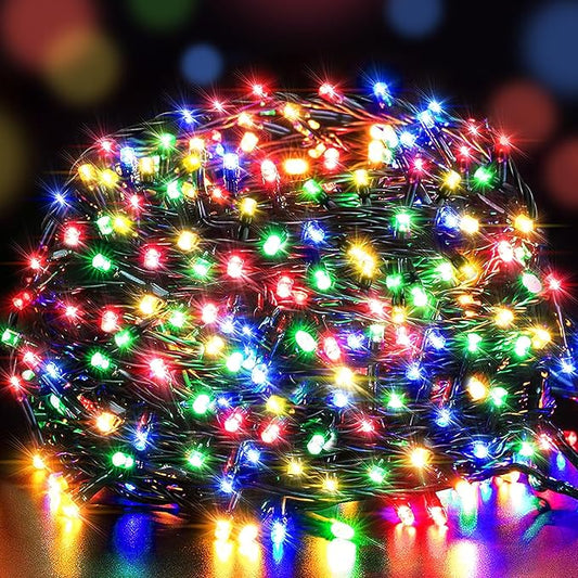 300 LED Christmas String Lights, 108FT - UL Certified Outdoor & Indoor Fairy Lights for Tree, Patio, Garden, Party, Wedding, Halloween, Holiday Decor