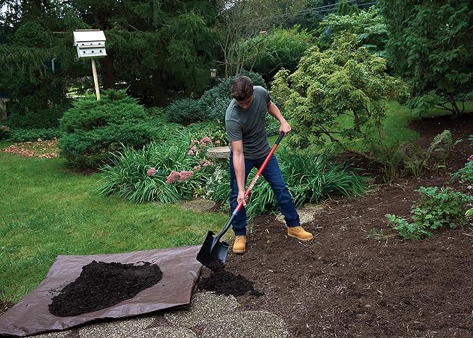 CRAFTSMAN 2-Piece Garden Tool Set with Transfer Shovel and Bow Rake, Fiberglass Handles, Cushion Grips for Landscaping, Gardening & Yardwork