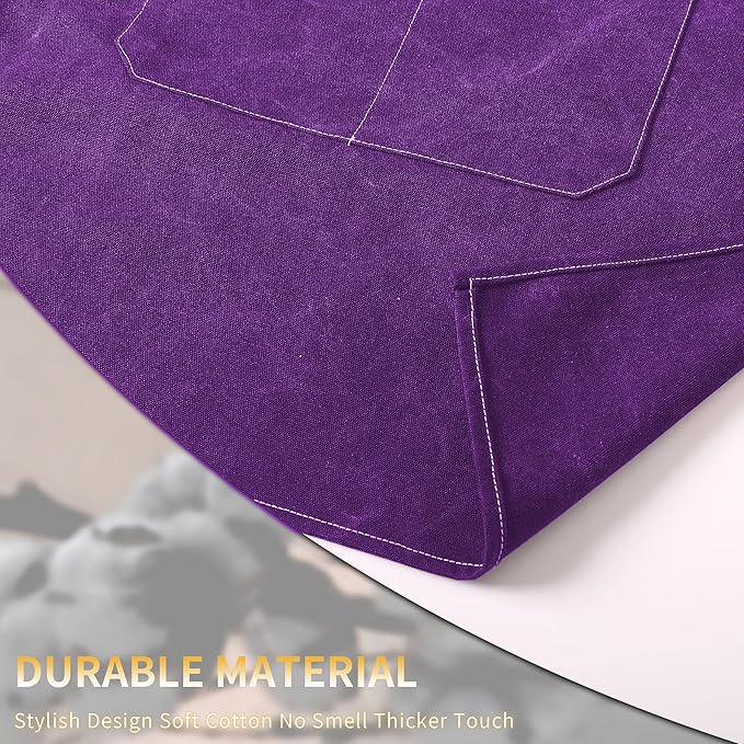 Tosewever Canvas Cross Back Chef Cotton Aprons for Men Women with Large Pockets