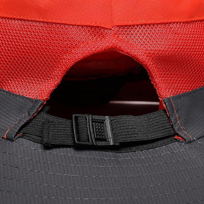 Womens Summer Sun Hat Beach Hat Wide Brim Outdoor UV Protection Hat Foldable Cool Mesh Ponytail Bucket Hat