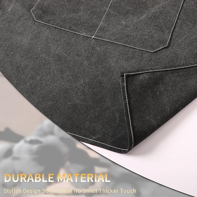 Tosewever Canvas Cross Back Chef Cotton Aprons for Men Women with Large Pockets