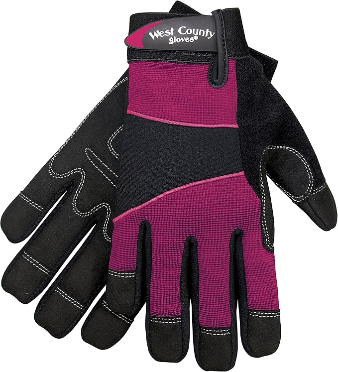 West County Women's Gloves -Work Gloves with Four-Way Spandex Backing