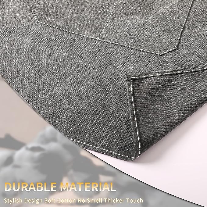 Tosewever Canvas Cross Back Chef Cotton Aprons for Men Women with Large Pockets