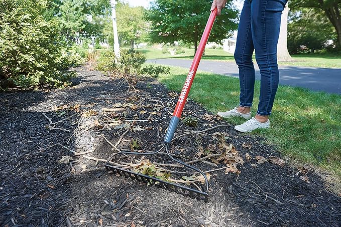CRAFTSMAN 2-Piece Garden Tool Set with Transfer Shovel and Bow Rake, Fiberglass Handles, Cushion Grips for Landscaping, Gardening & Yardwork