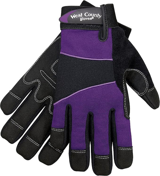 West County Women's Gloves -Work Gloves with Four-Way Spandex Backing